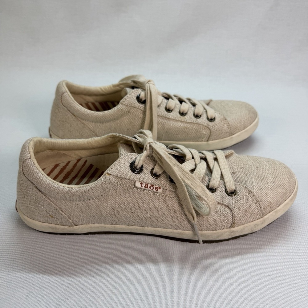 Taos Star Natural Hemp Women's Tan Neutral‎ Canvas Sneakers Size 9